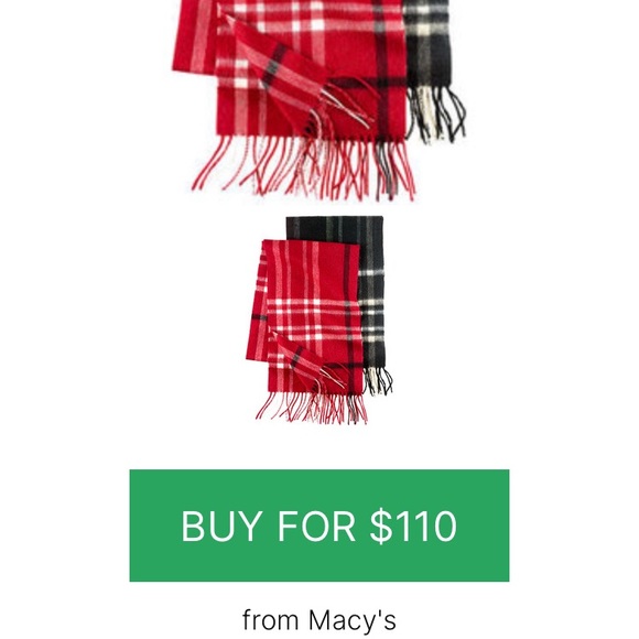 New Character Club red plaid cashmere scarf